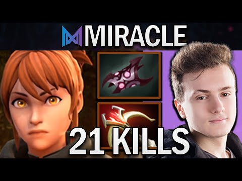 Marci Dota 2 Gameplay Nigma.Miracle with 21 Kills and Armlet