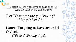 Bài 12: Bạn có đủ tiền không? | Lesson 12: Do you have enough money?