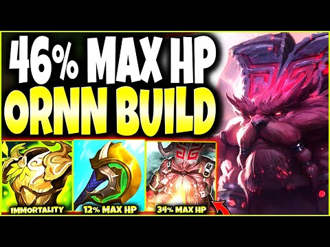 New Op Season 12 Ornn Build ~ 46% MAX HP DMG + IMMORTAL Build = DELETE 🔥 LoL Top Ornn s12 Gameplay