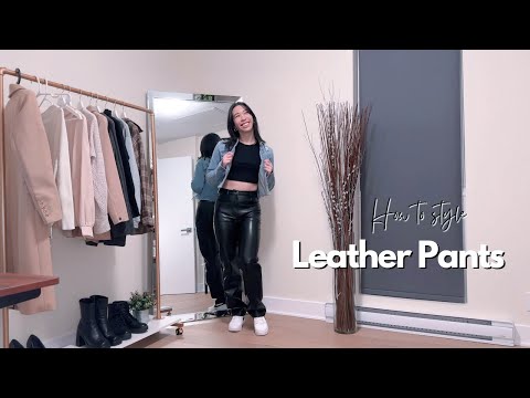 HOW TO STYLE LEATHER PANTS | Cute & casual outfit ideas