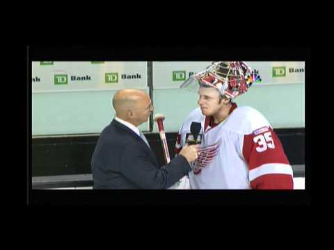 Jimmy Howard Interview after win against Bruins