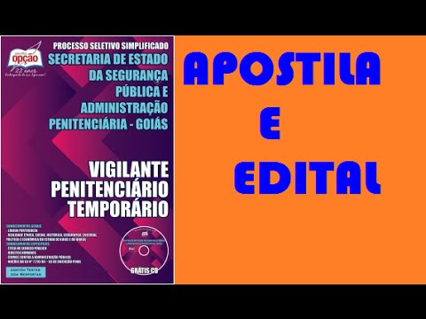 Edital Apostila Concurso Secretaria Estado Segurança Pública Administração Penitenciária Goiás 2015
