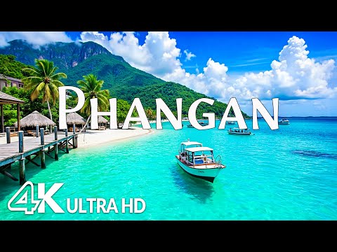 Koh Phangan 4K - Pristine Island & Turquoise Waters & Serene Tropical Paradise with Relaxing Music