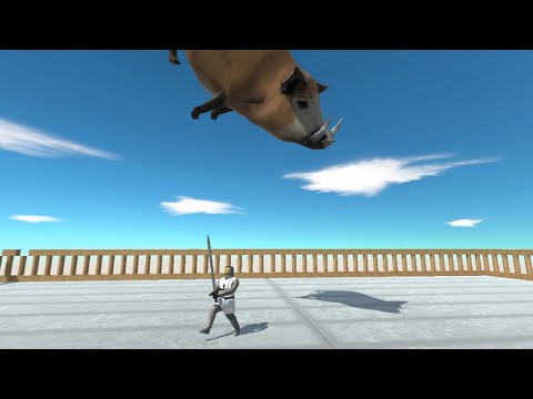 Titan Pig Attack vs ALL UNITS on Wobbly Building Animal Revolt Battle Simulator