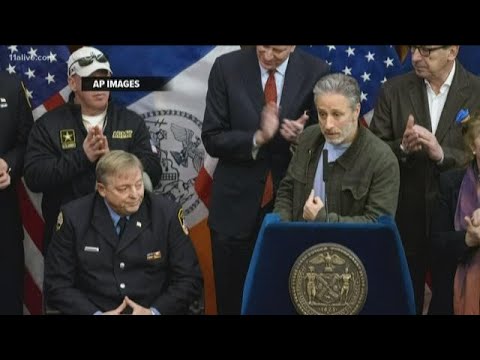 Jon Stewart, tuber flips, woman drives toy down road: WOW Moments