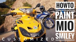 Yamaha Mio Sporty Scooter smiley and tail light assembly painting!Vlog(Must watch!)