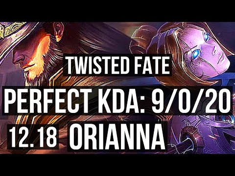TWISTED FATE vs ORIANNA (MID) | 9/0/20, Legendary, 300+ games | EUW Master | 12.18
