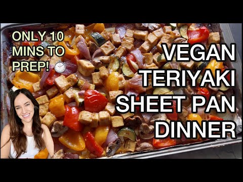Easy 10 Minute Prep Vegan Tofu Teriyaki Sheet Pan Dinner