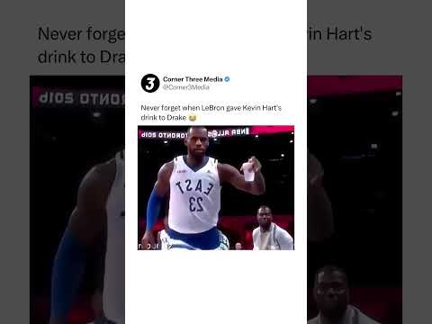 When LeBron gave Kevin Hart's drink to DRAKE 😭