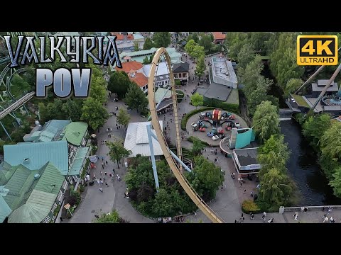 Valkyria POV (Front Row, 4K 60FPS), Liseberg B&M Dive Coaster | Non-Copyright