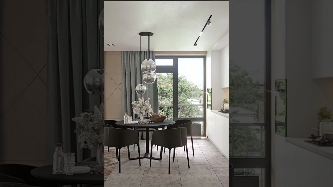 Modern black dining table design