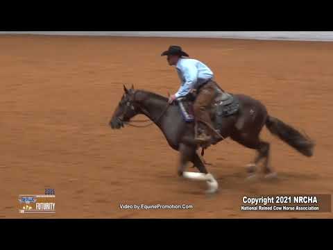 SJR Royal Diamond shown by Justin T Wright - 2021 Snaffle Bit Futurity Finals  (Open Futurity, Rein)