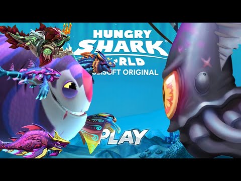 ALL APEX SHARKS VS COLOSSAL SQUID BOSS (NEW CLOWNCY UPDATE)- Hungry Shark World