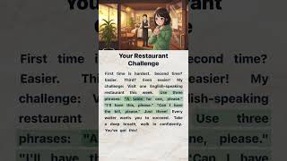 Can You Do This Restaurant Challenge? 🎯 Practice English | English Reading and Listening Practice