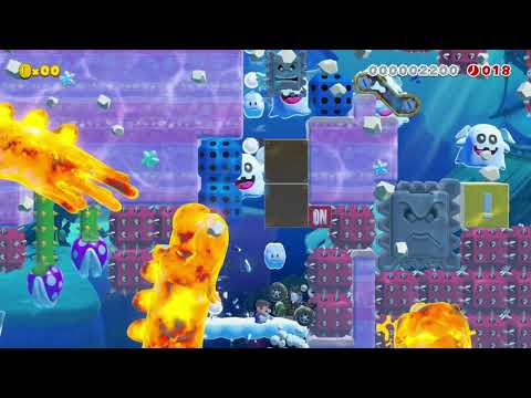水中神回避全自動 【全自動】 【full automatic】 by ばんこう 🍄 Super Mario Maker 2 #ahl 😶 No Commentary