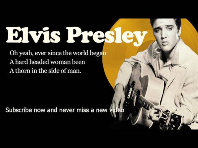 Elvis Presley Hard Headed Woman Chords Lyrics Video