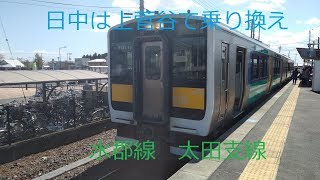 「日中は上菅谷で乗り換え」水郡線　太田支線