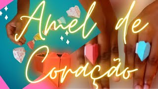 Origami - Anel de Corao - Como Fazer - diy