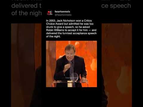Jack Nicholson Too Drunk To Speak So Robin Williams Accepts For Him Critics Choice (2003)