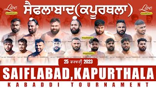 Saiflabad (Kapurthala) Kabaddi Tournament 25 Feb 2023
