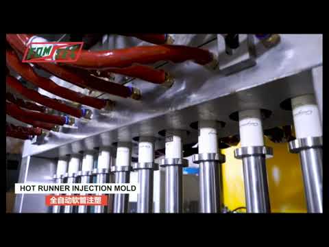 Video: Neck and shoulder making on a vertical tube injection moulding machine