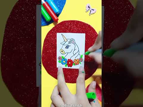 Cute and Beautiful Unicorn drawing 😉🤩 l @createwithranhita6999 #unicorn, #easydrawings,