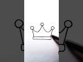 Queen Crown Drawing Easy Art Youtubeshorts Viral Shorts