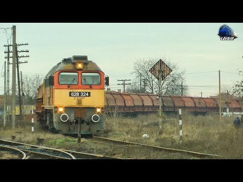 M62 Szergej 628 324 & Marfar CFR MARFĂ Freight Train in Gara Valea lui Mihai Station - 21 Dec 2019
