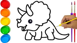 How to Draw a Dinosaur for Kids! (Easy Step-by-Step Tutorial)