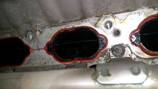 BEFORE: Touareg/Q7 4.2 FSI Intake Ports Carbon Cleaning