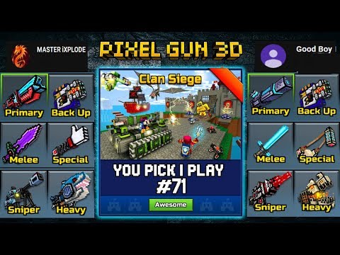 You Pick,I Play! #71 - Clan Siege Battle - Pixel Gun 3D