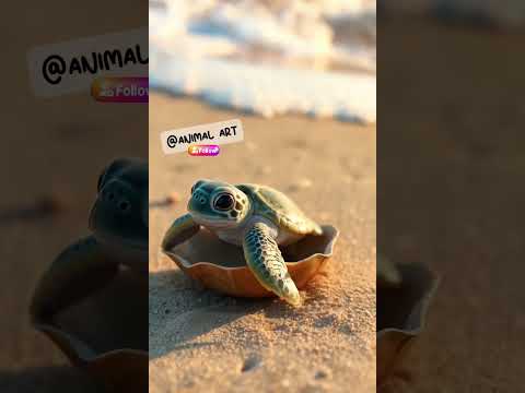 Tiny cute turtle - #shorts , #animalart , #animalshorts , #creativeanimals