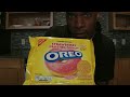 Strawberry Frosted Donut Oreos First Impression Taste Test ASMR
