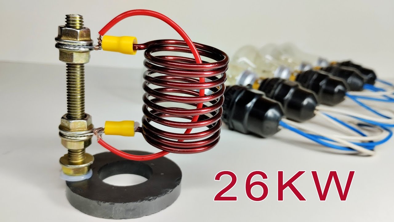 How to Make 220v Free Electricity Generator 26KW with Coper wire use Magnet