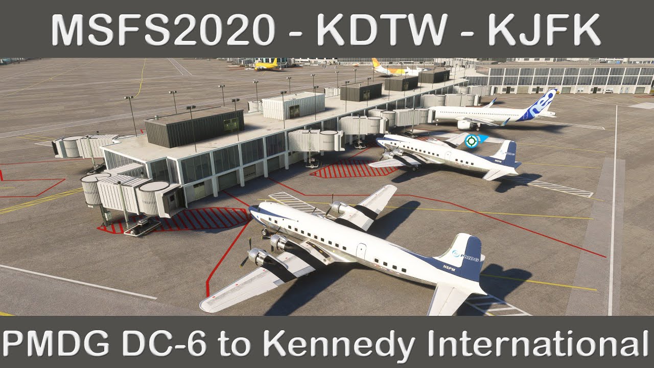 #msfs2020  PMDG Dc-6 KDTW Detroit Metropolitan -  KJFK Kennedy International #fullflightsimulator