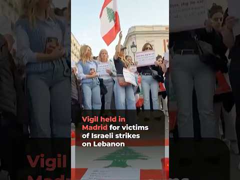 Vigil held in Madrid for victims of Israeli strikes on Lebanon