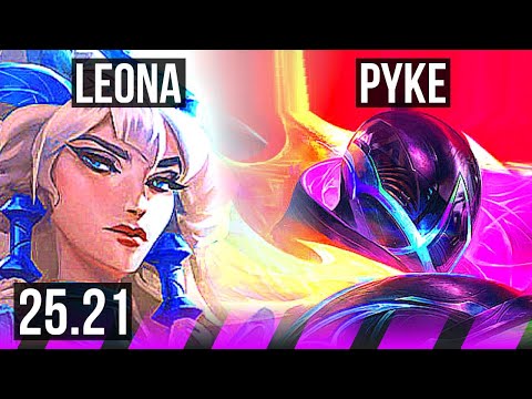 LEONA & Yasuo vs PYKE & Aphelios (SUP) | EUNE Grandmaster | 25.21