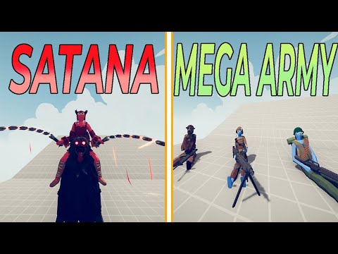 ARMY OF SATAN vs MEGA ARMY  - Totally Accurate Battle Simulator | TABS