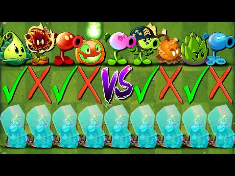 All Plants 1 POWER UP vs 99 Frozen Monkey Zombie - Who Will Win? - PvZ 2 Challenge