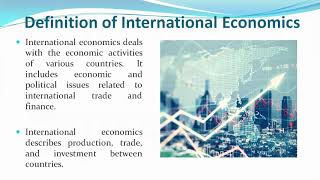 Introduction To International Economics