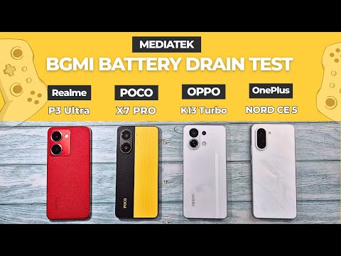 BGMI BATTERY DRAIN TEST | Realme P3 Ultra vs OnePlus NORD CE5 vs OPPO K13 Turbo vs POCO X7 Pro