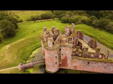 Caerlaverock Castle Ruins , Dumfries Dji Mini 2 4k Cinematic View