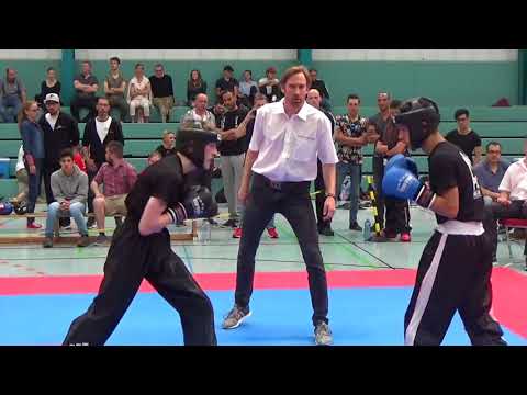 Kickboxen: Kevin Banzhaf - Francisco Grosch (Landesmeisterschaft WAKO - BaWü #2)