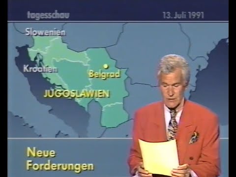 ARD 13.07.1991 - Vorschau, Tagesschau und Beginn des Musikantenstadl