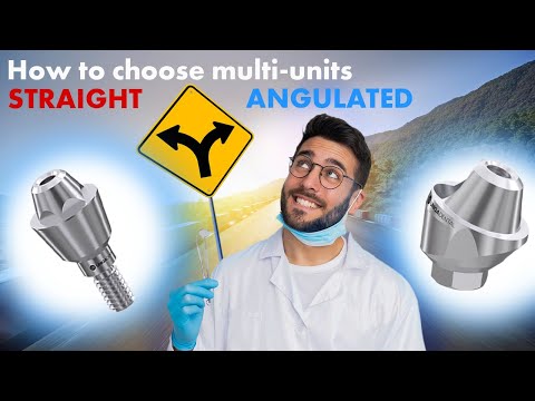 What to choose straight or angulated multi units? Dental implants in dentistry. Digital impression