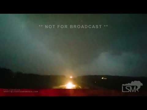 12-14-2022 State Line, MS - Tornado warned supercell, rotating wall cloud