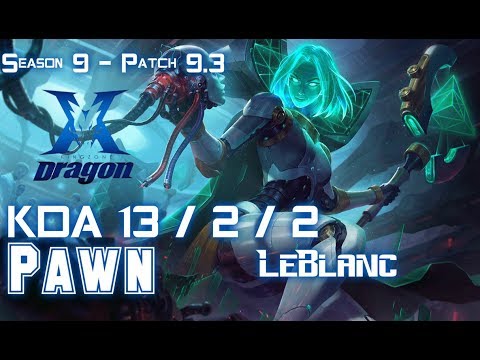KZ Pawn LEBLANC vs IRELIA Mid - Patch 9.3 KR Ranked