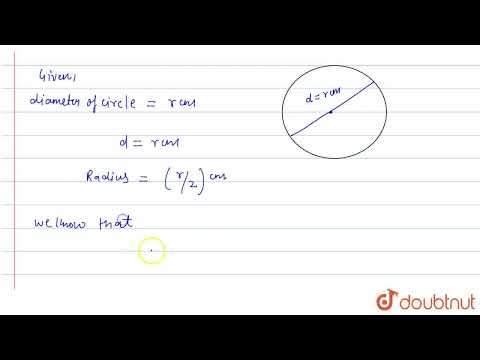 If diameter of a circle is r cm, then the area of a circle is : | CLASS 10 | AREAS OF PLANE  FIG...