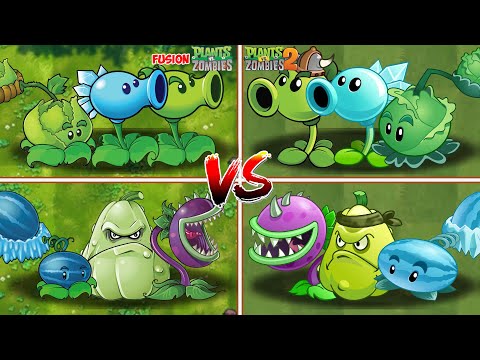 PVZ 1 FUSION VS PVZ 2 - Peashooter Team Vs  Zombie Team - Who will Win ?