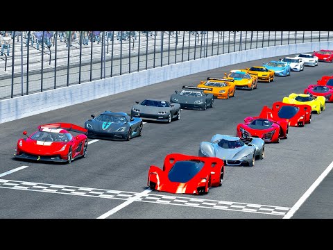 Ferrari Concept Hypercars vs Koenigsegg Hypercars at Oval Motorspeedway